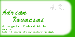 adrian kovacsai business card